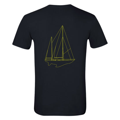 Playera Manga Corta Hombre Negro Personalizable Escudo