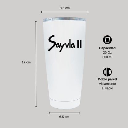Termo Vaso Térmico 20 Oz Blanco Personalizable Logo