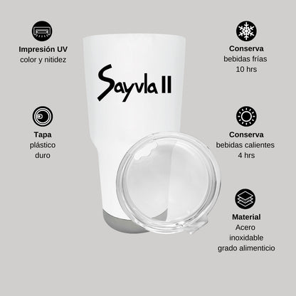 Termo Vaso Térmico 30 Oz Blanco Personalizable Logo