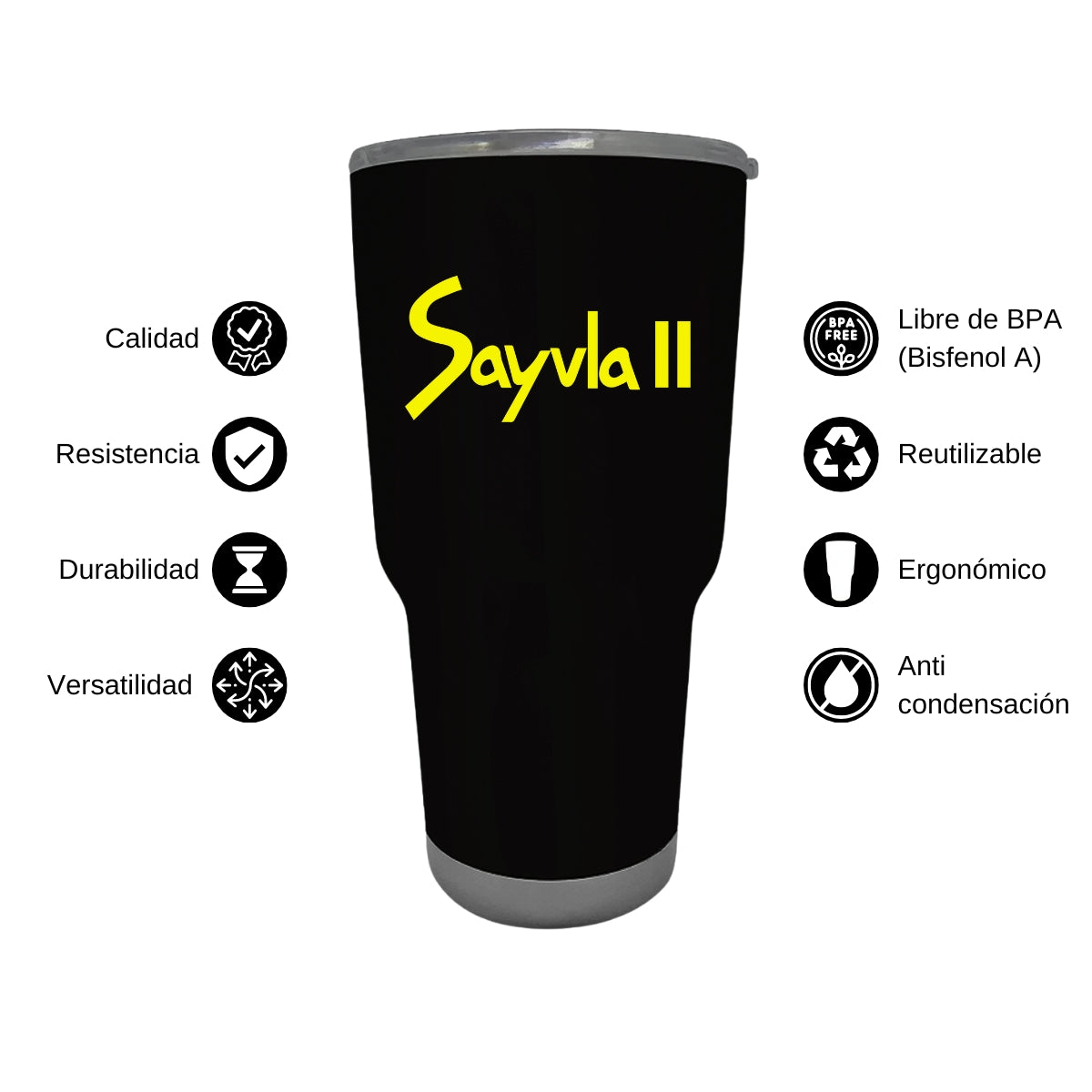 Termo Vaso Térmico 30 Oz Negro Personalizable Logo