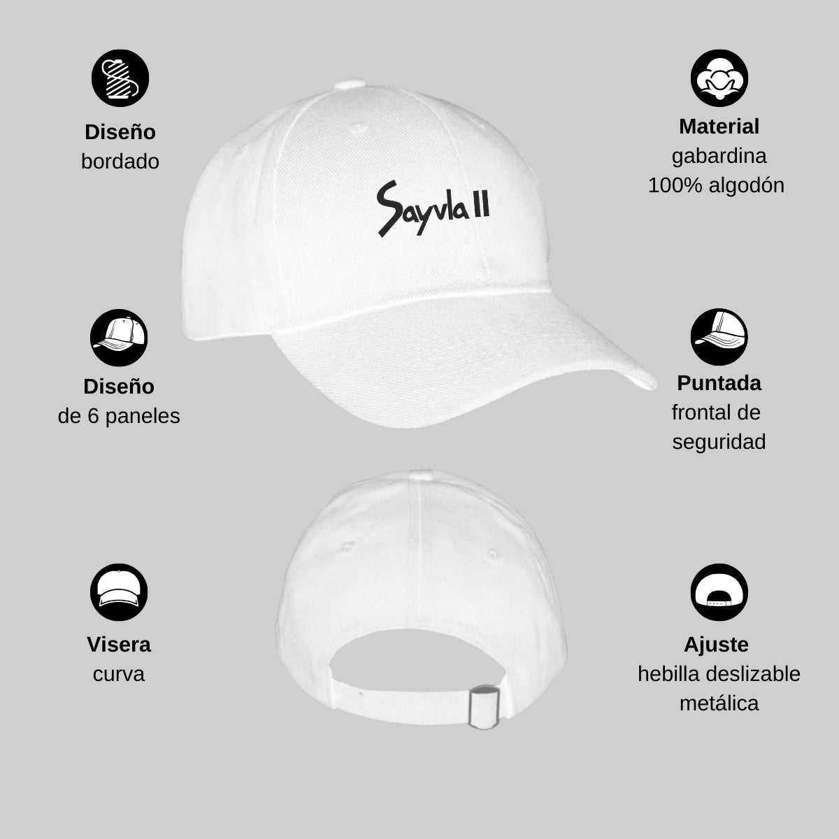 Gorra Blanca para Adulto Unitalla y Unisex