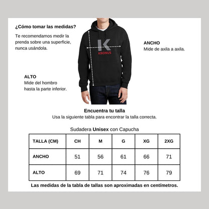 Sudadera c/Capucha Unisex Negro Personalizable Logo