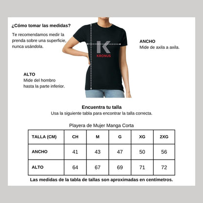 Playera Manga Corta Mujer Negro Personalizable Logo