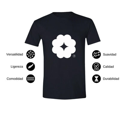 Playera Manga Corta Hombre Negro Logo Personalizable