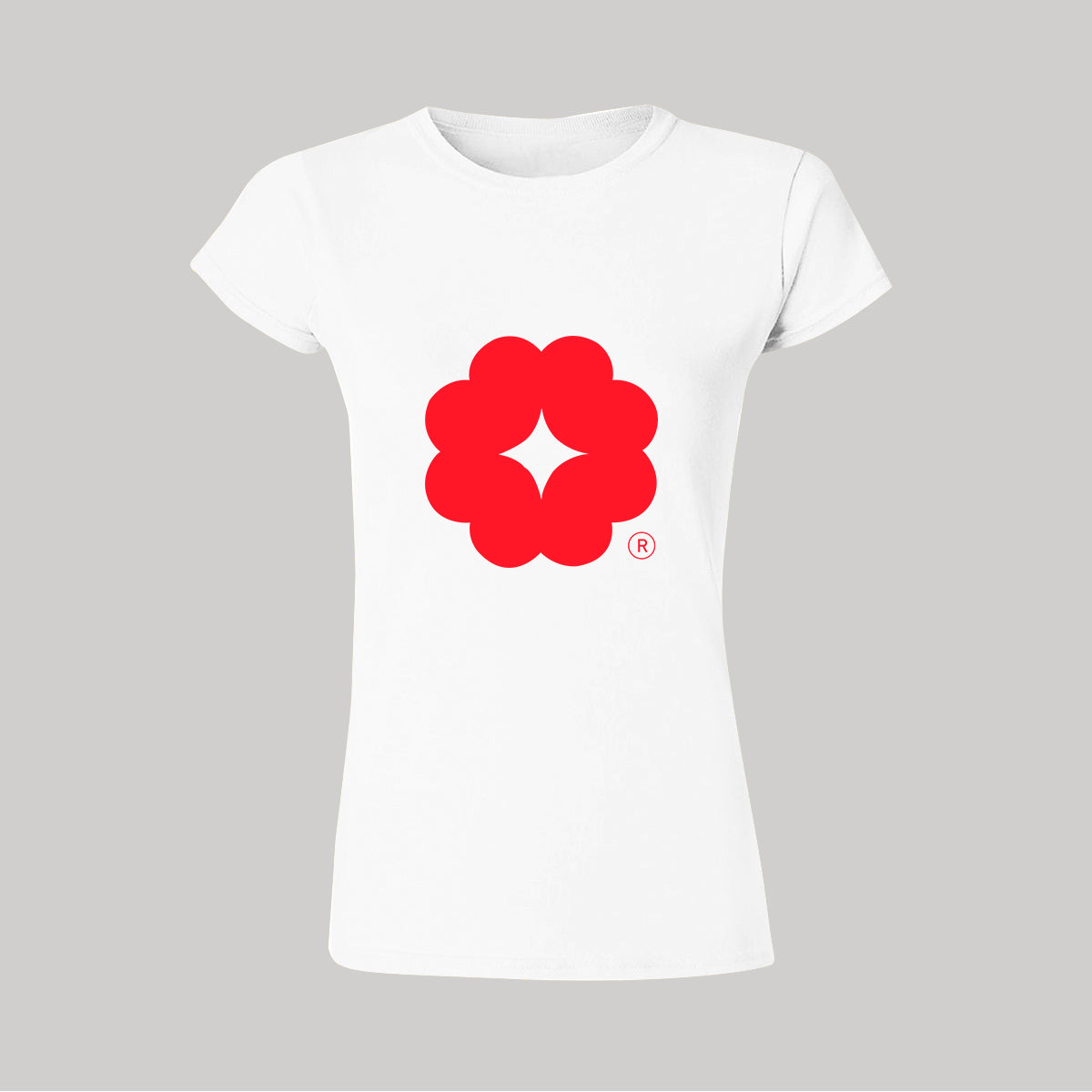 Playera Manga Corta Mujer Blanco Logo Personalizable