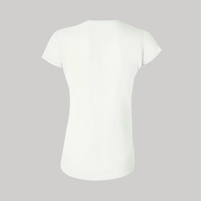 Playera Manga Corta Mujer Blanco Logo Personalizable