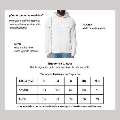 Sudadera c/Capucha Unisex Negro Logo Personalizable