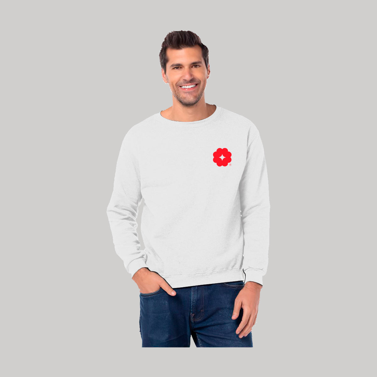 Sudadera Unisex Blanco Logo Nombre Personalizable