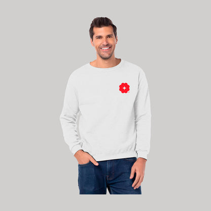 Sudadera Unisex Blanco Logo Nombre Personalizable