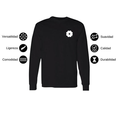 Sudadera Unisex Negro Logo Nombre Personalizable