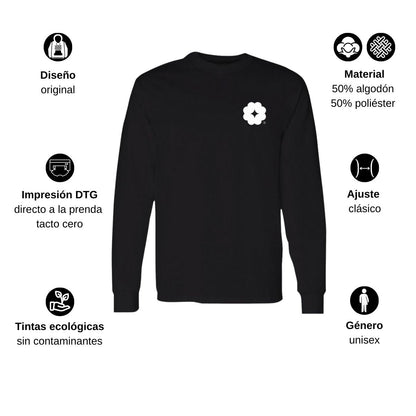 Sudadera Unisex Negro Logo Nombre Personalizable