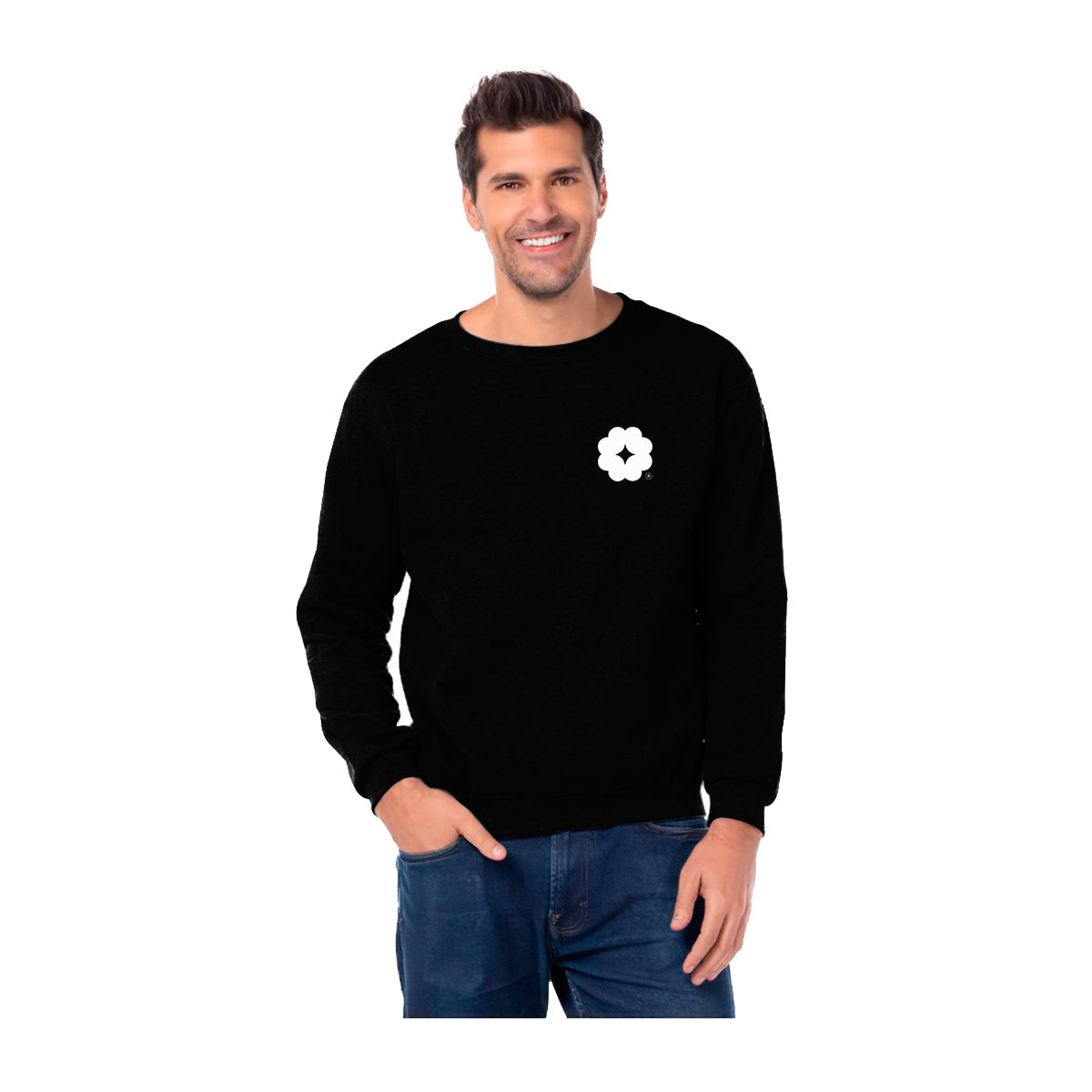 Sudadera Unisex Negro Logo Nombre Personalizable